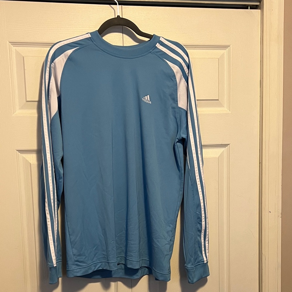 Adidas Men's Sky Blue Long Sleeve Tee